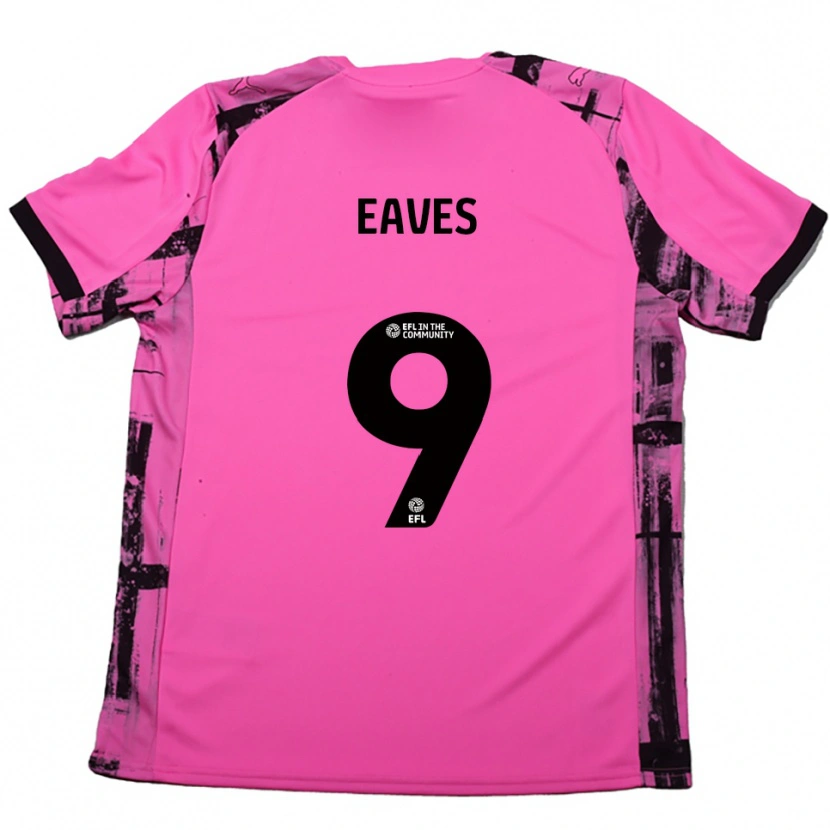 Danxen Mujer Camiseta Tom Eaves #9 Rojo Rosado Negro 2ª Equipación 2025/26 La Camisa