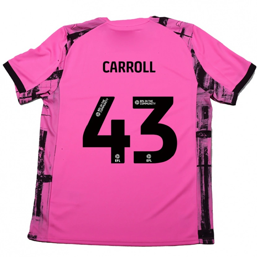 Danxen Mujer Camiseta Charlie Carroll #43 Rojo Rosado Negro 2ª Equipación 2025/26 La Camisa