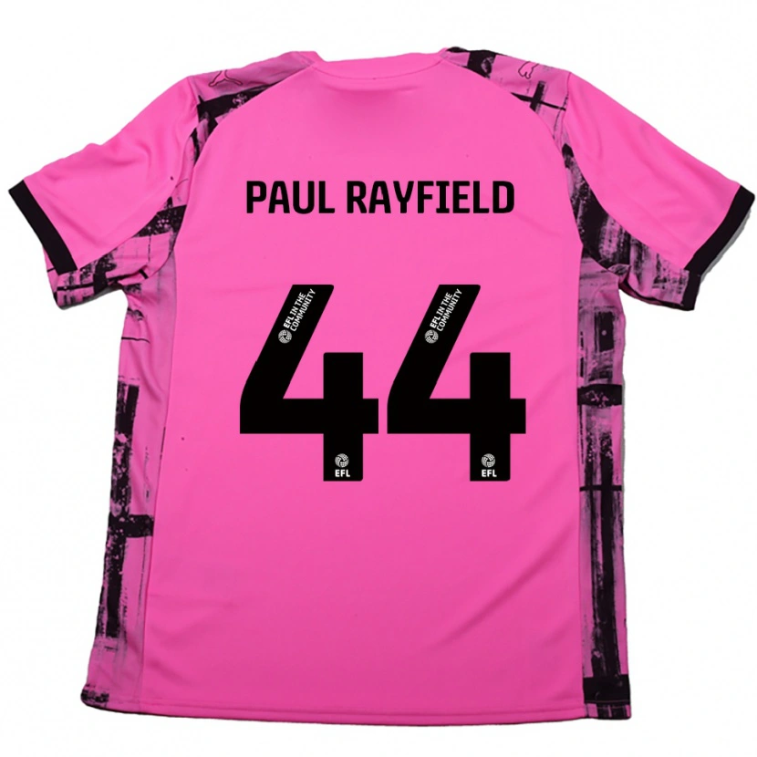 Danxen Mujer Camiseta Josh Paul Rayfield #44 Rojo Rosado Negro 2ª Equipación 2025/26 La Camisa