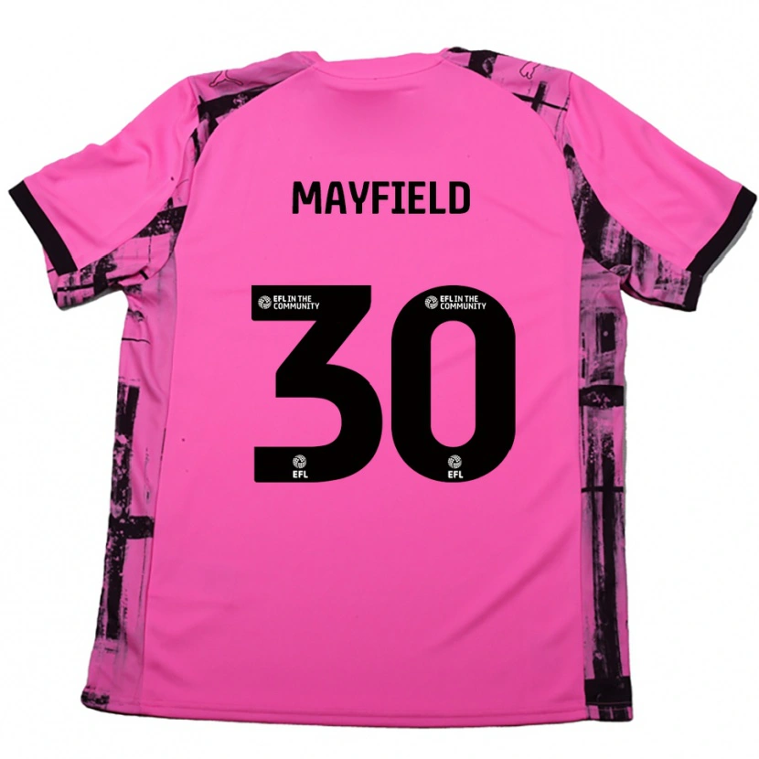 Danxen Mujer Camiseta Holly Mayfield #30 Rojo Rosado Negro 2ª Equipación 2025/26 La Camisa