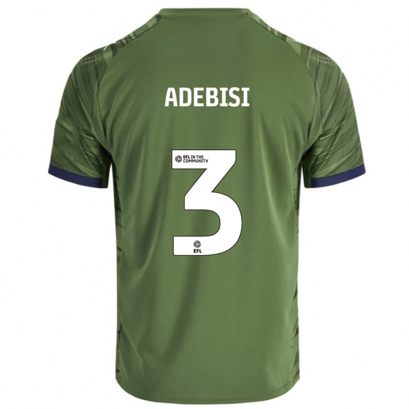 Danxen Mujer Camiseta Rio Adebisi #3 Verde Blanco 2ª Equipación 2025/26 La Camisa