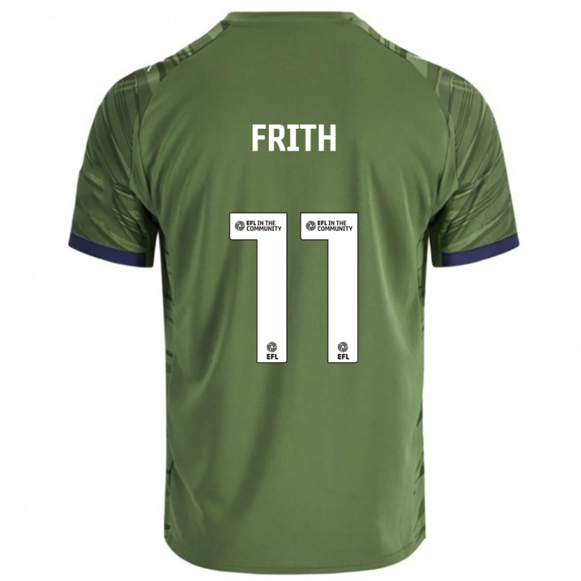 Danxen Mujer Camiseta Declan Frith #11 Verde Blanco 2ª Equipación 2025/26 La Camisa
