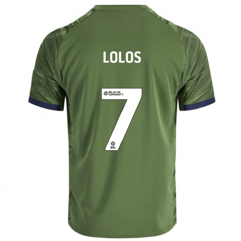 Danxen Mujer Camiseta Klaidi Lolos #7 Verde Blanco 2ª Equipación 2025/26 La Camisa
