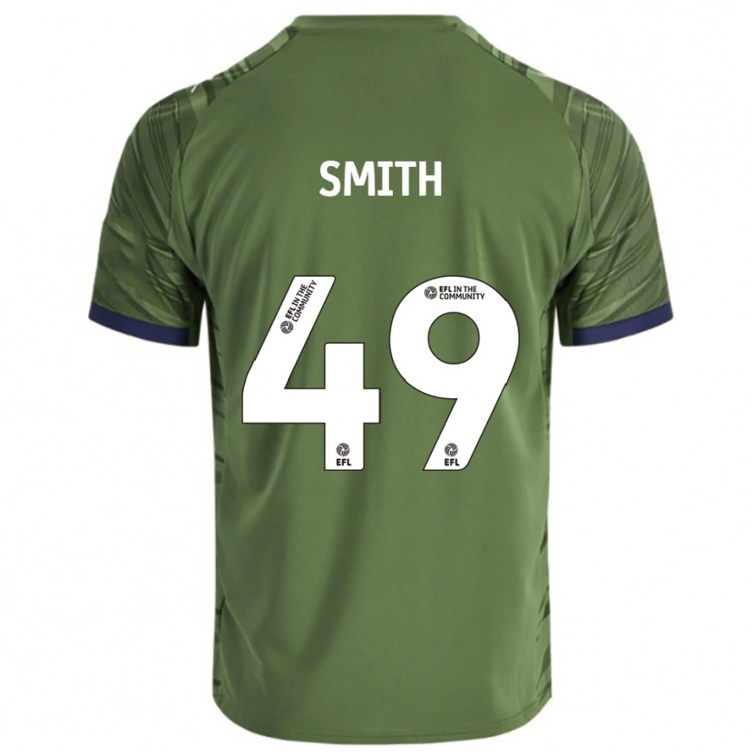 Danxen Mujer Camiseta Bastian Smith #49 Verde Blanco 2ª Equipación 2025/26 La Camisa