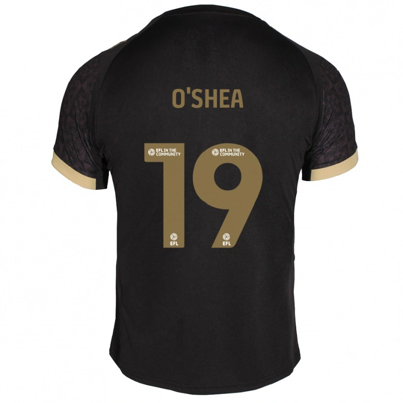 Danxen Mujer Camiseta Erin O'shea #19 Negro Dorado 2ª Equipación 2025/26 La Camisa