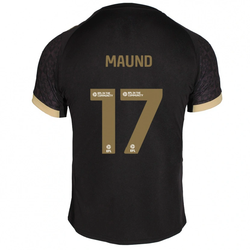 Danxen Mujer Camiseta Frankie Maund #17 Negro Dorado 2ª Equipación 2025/26 La Camisa