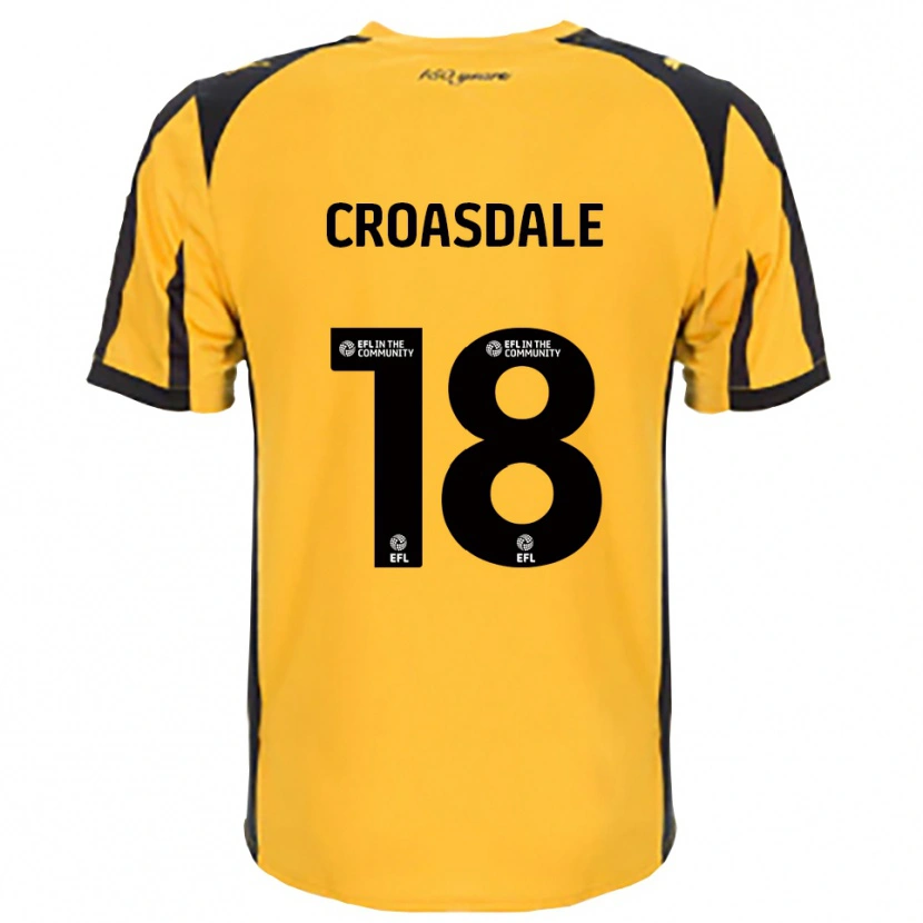 Danxen Mujer Camiseta Ryan Croasdale #18 Naranja Negro 2ª Equipación 2025/26 La Camisa