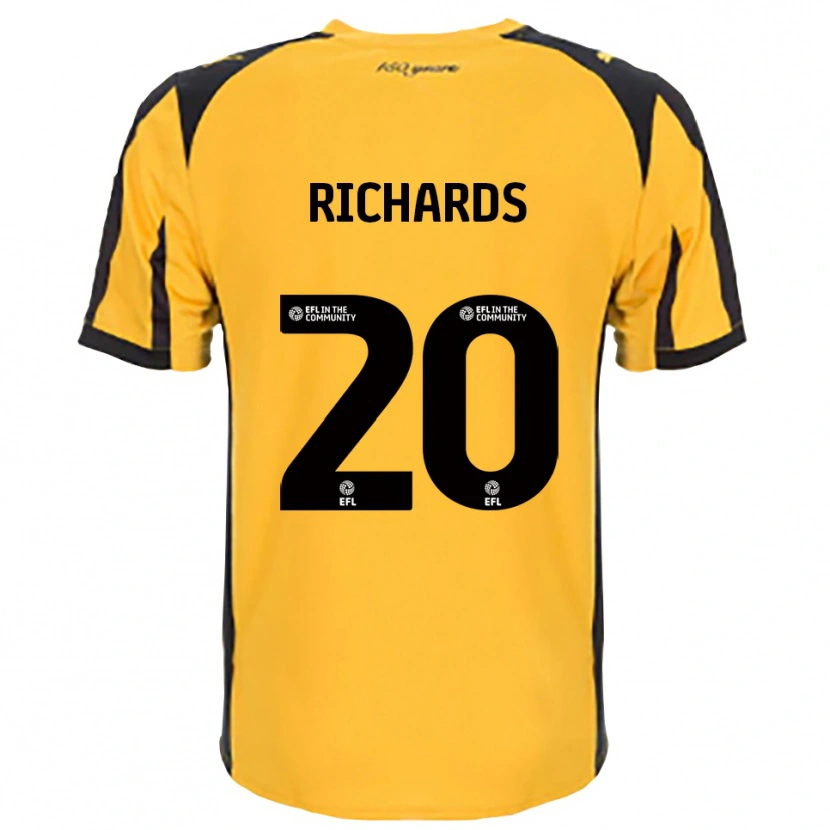 Danxen Mujer Camiseta Rico Richards #20 Naranja Negro 2ª Equipación 2025/26 La Camisa