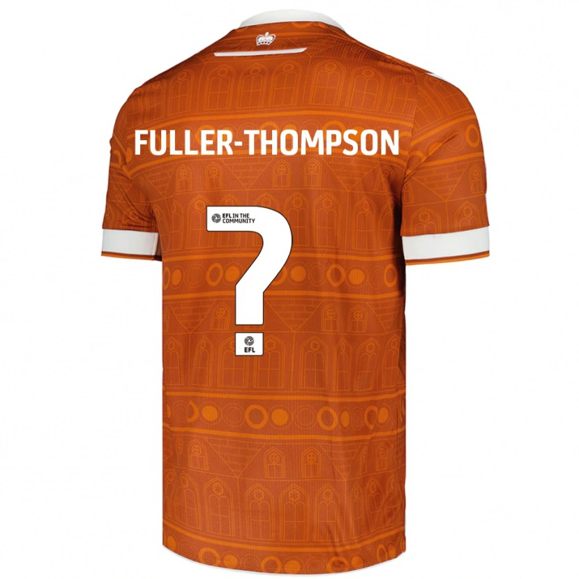 Danxen Mujer Camiseta Kallum Fuller-Thompson #0 Naranja Blanco 2ª Equipación 2025/26 La Camisa