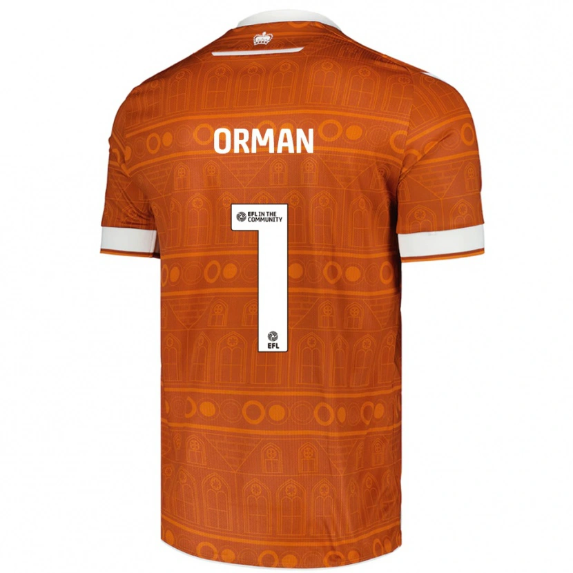Danxen Mujer Camiseta Emily Orman #1 Naranja Blanco 2ª Equipación 2025/26 La Camisa