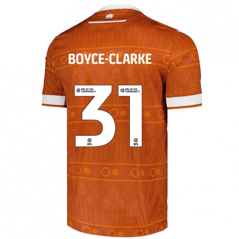 Danxen Mujer Camiseta Coniah Boyce-Clarke #31 Naranja Blanco 2ª Equipación 2025/26 La Camisa