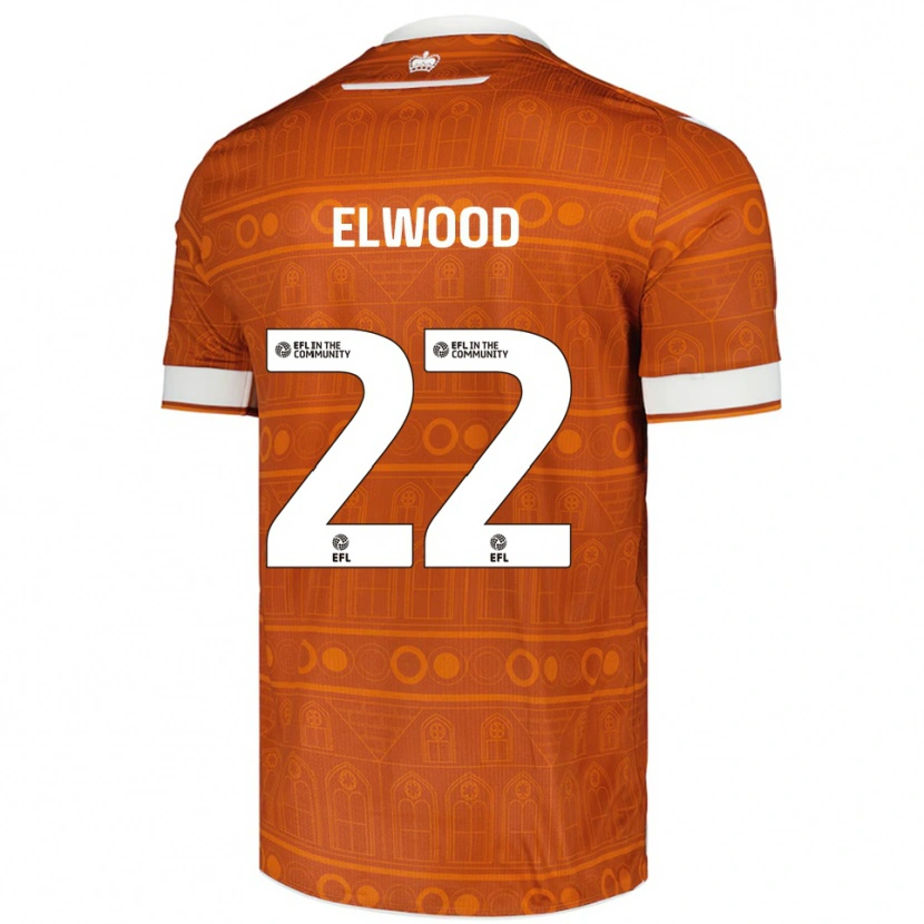 Danxen Mujer Camiseta Amelia Elwood #22 Naranja Blanco 2ª Equipación 2025/26 La Camisa