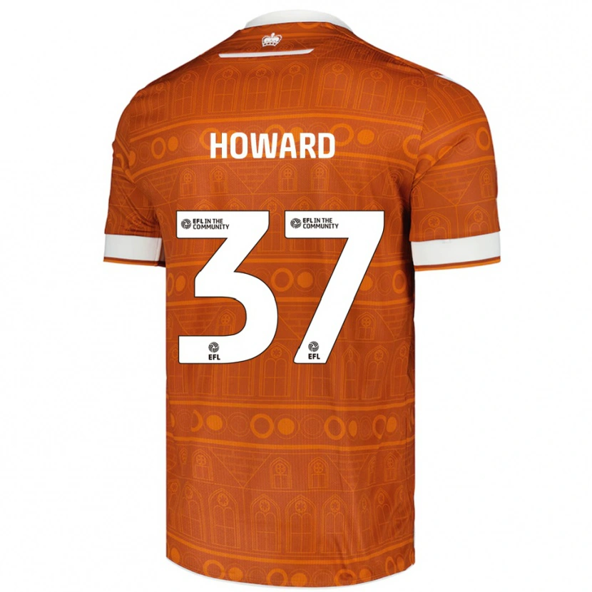 Danxen Mujer Camiseta Luke Howard #37 Naranja Blanco 2ª Equipación 2025/26 La Camisa