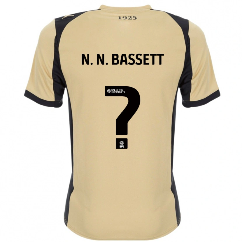 Danxen Mujer Camiseta N. N. Bassett #0 Dorado Negro 2ª Equipación 2025/26 La Camisa