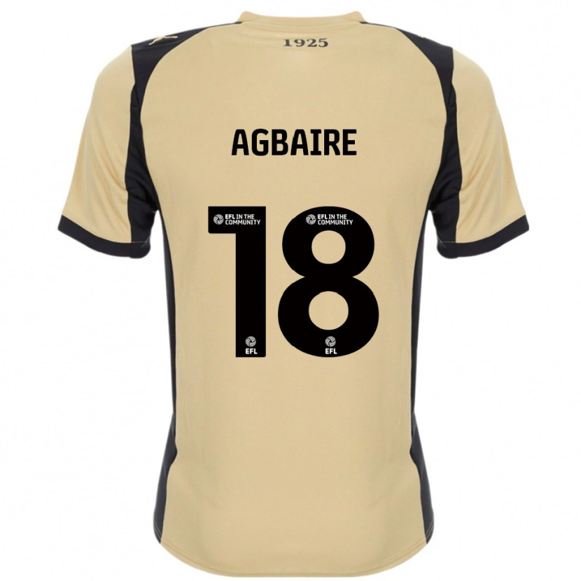 Danxen Mujer Camiseta Lenny Agbaire #18 Dorado Negro 2ª Equipación 2025/26 La Camisa