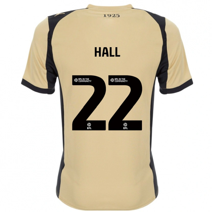 Danxen Mujer Camiseta Denzel Hall #22 Dorado Negro 2ª Equipación 2025/26 La Camisa