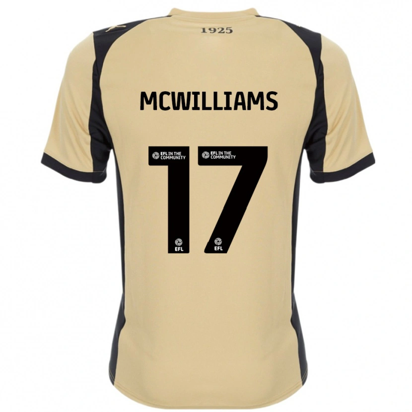 Danxen Mujer Camiseta Shaun Mcwilliams #17 Dorado Negro 2ª Equipación 2025/26 La Camisa