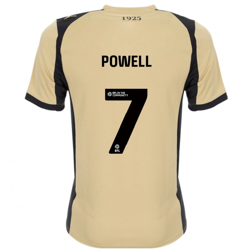 Danxen Mujer Camiseta Joe Powell #7 Dorado Negro 2ª Equipación 2025/26 La Camisa
