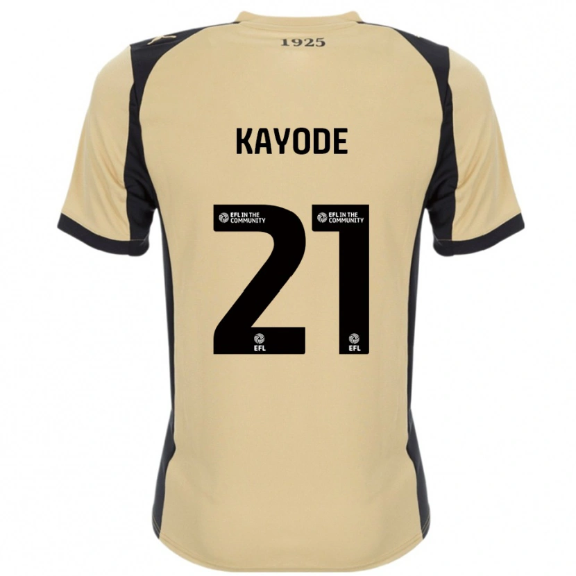 Danxen Mujer Camiseta Joshua Kayode #21 Dorado Negro 2ª Equipación 2025/26 La Camisa