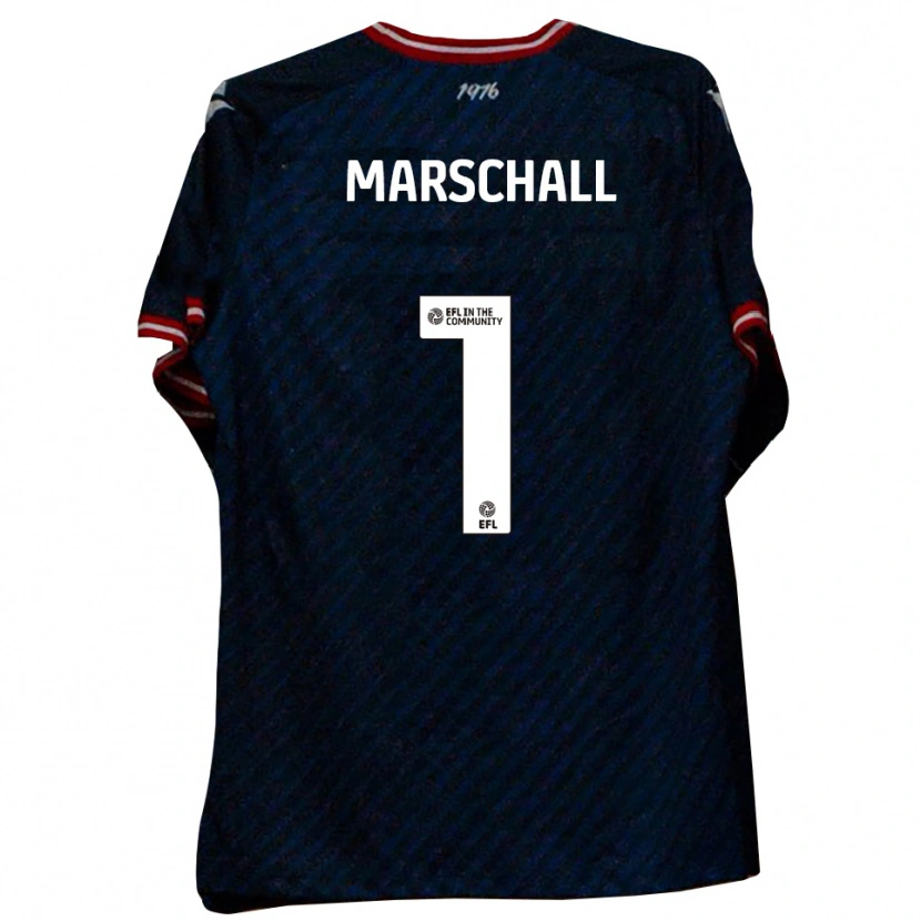 Danxen Mujer Camiseta Filip Marschall #1 Azul Marino Rojo 2ª Equipación 2025/26 La Camisa