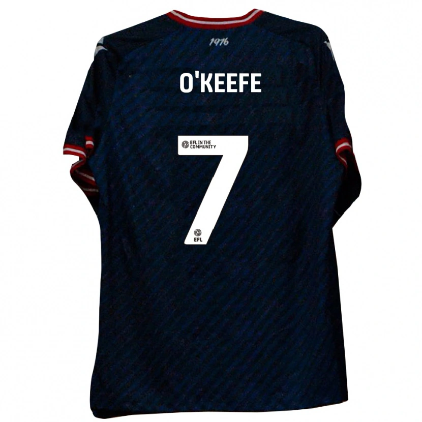 Danxen Mujer Camiseta Albie O'keefe #7 Azul Marino Rojo 2ª Equipación 2025/26 La Camisa