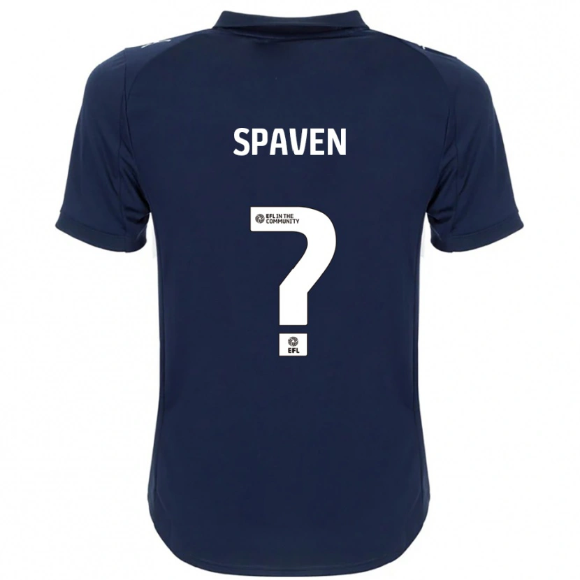Danxen Mujer Camiseta Jake Spaven #0 Azul Marino Blanco 2ª Equipación 2025/26 La Camisa