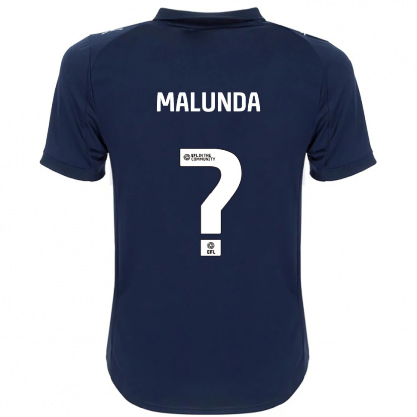 Danxen Mujer Camiseta Troy Malunda #0 Azul Marino Blanco 2ª Equipación 2025/26 La Camisa