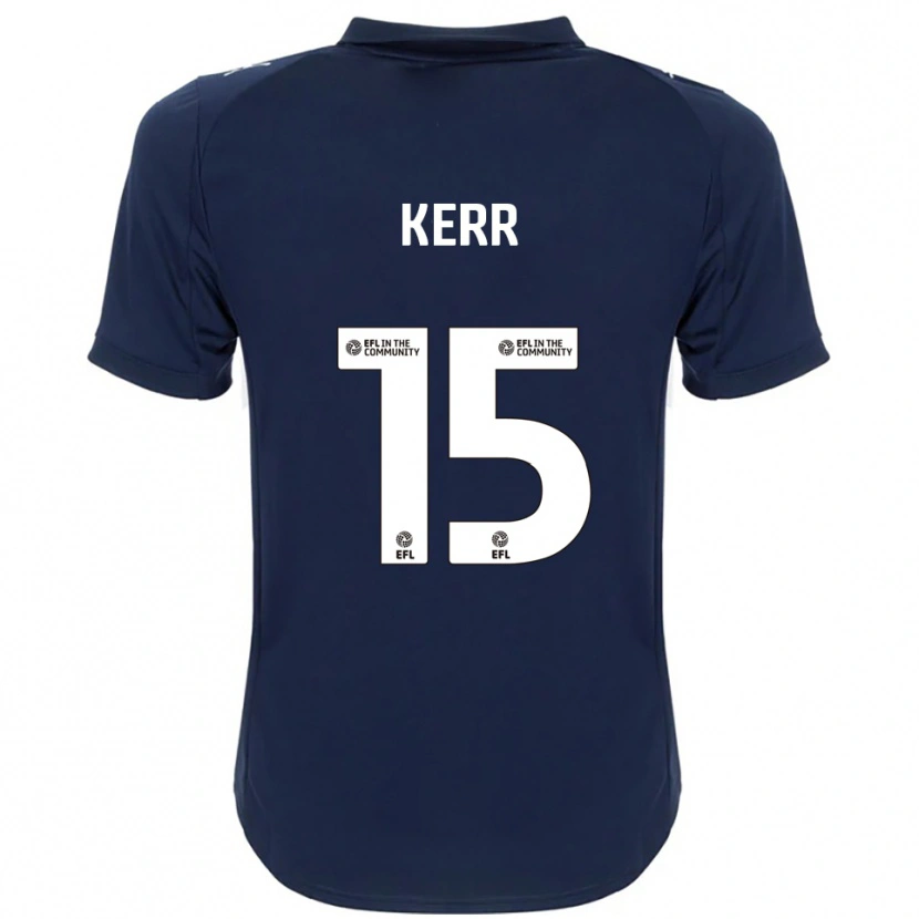 Danxen Mujer Camiseta Jason Kerr #15 Azul Marino Blanco 2ª Equipación 2025/26 La Camisa