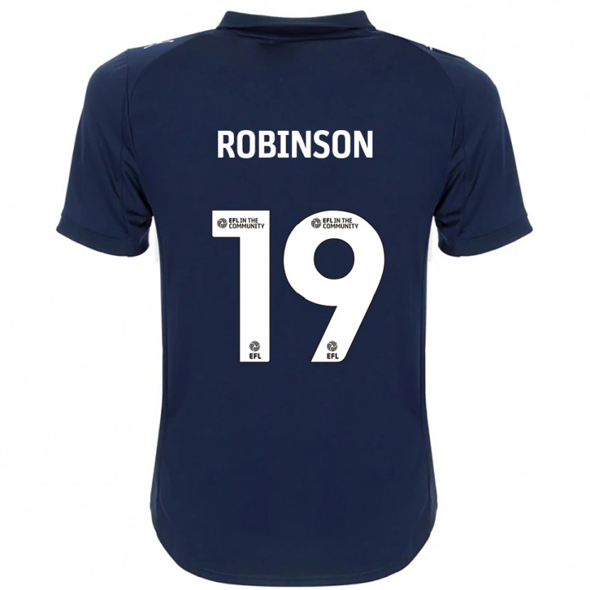 Danxen Mujer Camiseta Luke Robinson #19 Azul Marino Blanco 2ª Equipación 2025/26 La Camisa