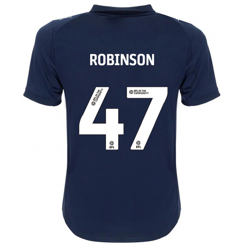 Danxen Mujer Camiseta Josh Robinson #47 Azul Marino Blanco 2ª Equipación 2025/26 La Camisa