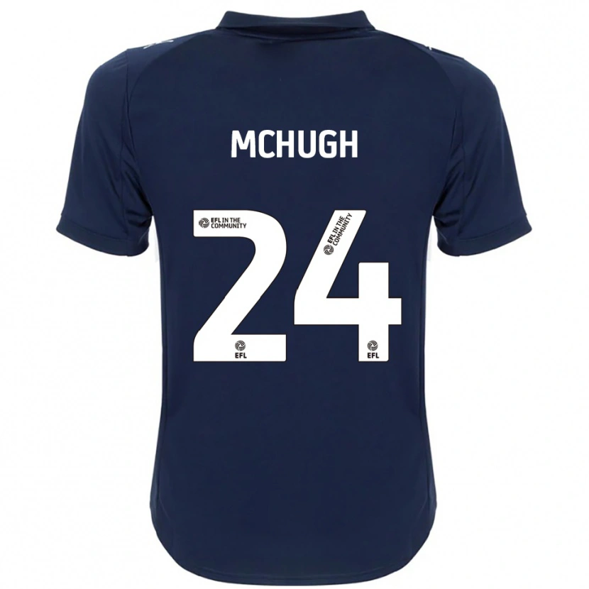 Danxen Mujer Camiseta Harry Mchugh #24 Azul Marino Blanco 2ª Equipación 2025/26 La Camisa