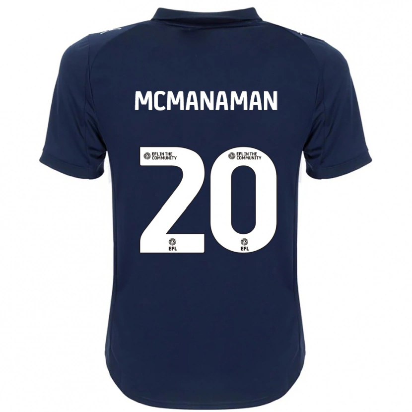 Danxen Mujer Camiseta Callum Mcmanaman #20 Azul Marino Blanco 2ª Equipación 2025/26 La Camisa