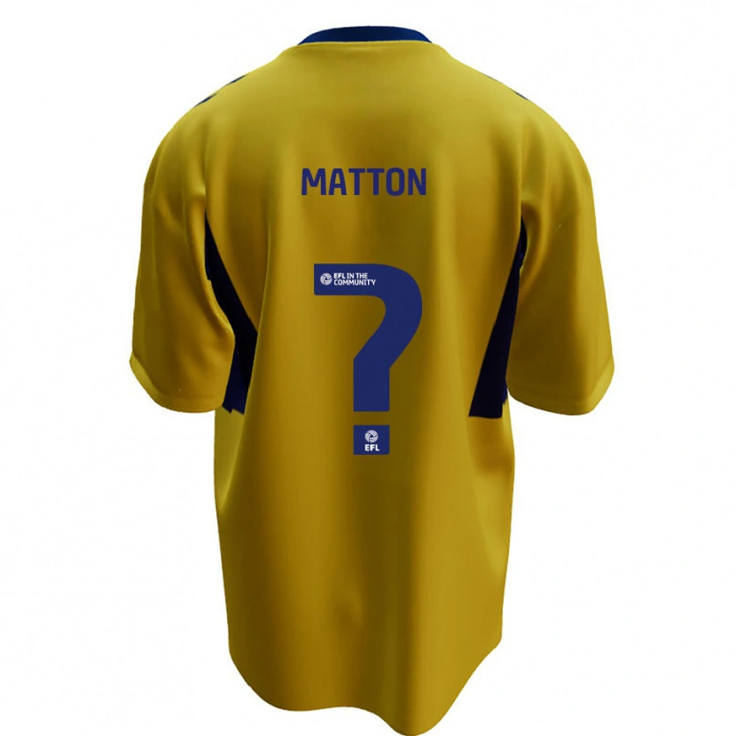 Danxen Mujer Camiseta Jack Matton #0 Amarillo Azul 2ª Equipación 2025/26 La Camisa