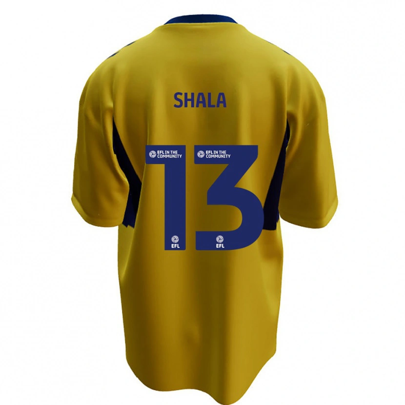 Danxen Mujer Camiseta Laurence Shala #13 Amarillo Azul 2ª Equipación 2025/26 La Camisa