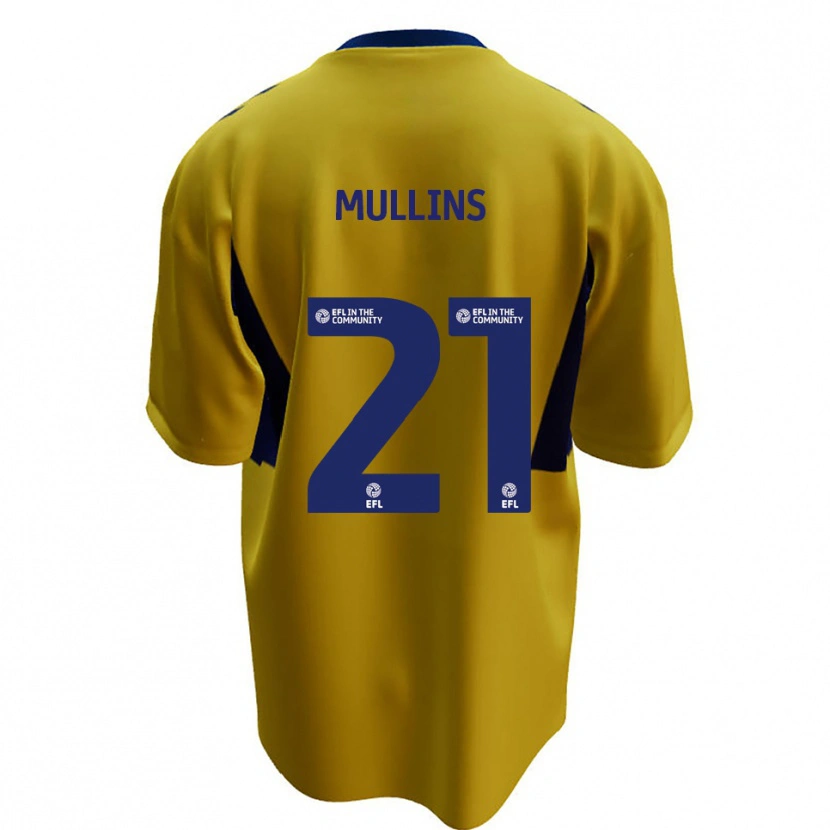 Danxen Mujer Camiseta Jamie Mullins #21 Amarillo Azul 2ª Equipación 2025/26 La Camisa