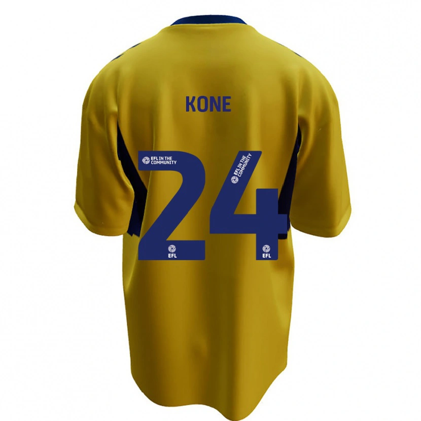 Danxen Mujer Camiseta Richard Kone #24 Amarillo Azul 2ª Equipación 2025/26 La Camisa