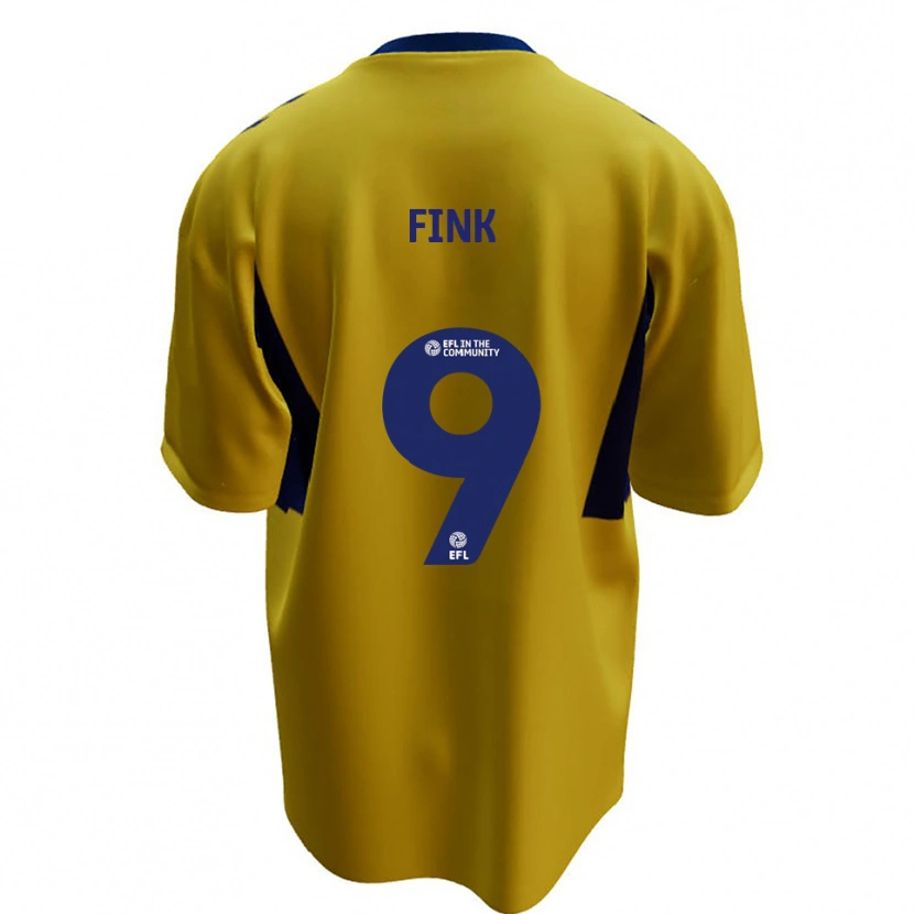 Danxen Mujer Camiseta Bradley Fink #9 Amarillo Azul 2ª Equipación 2025/26 La Camisa