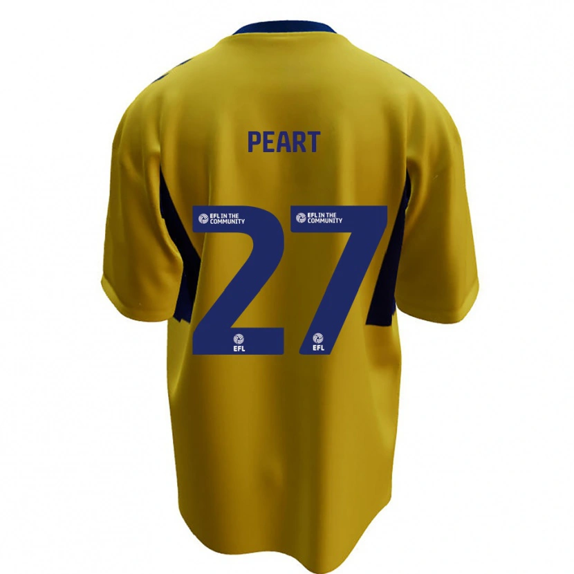 Danxen Mujer Camiseta Brody Peart #27 Amarillo Azul 2ª Equipación 2025/26 La Camisa
