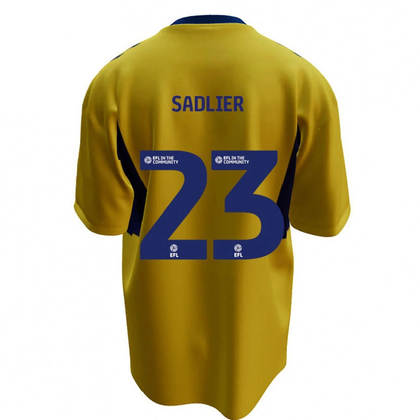 Danxen Mujer Camiseta Kieran Sadlier #23 Amarillo Azul 2ª Equipación 2025/26 La Camisa