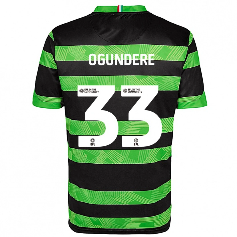 Danxen Mujer Camiseta Isaac Ogundere #33 Negro Verde 2ª Equipación 2025/26 La Camisa
