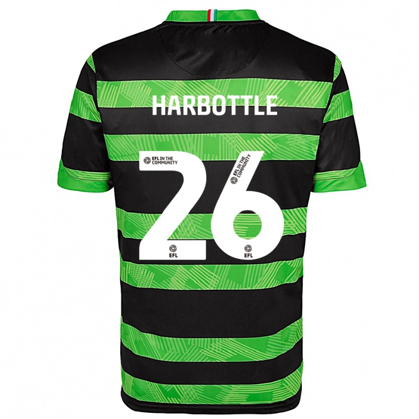 Danxen Mujer Camiseta Riley Harbottle #26 Negro Verde 2ª Equipación 2025/26 La Camisa