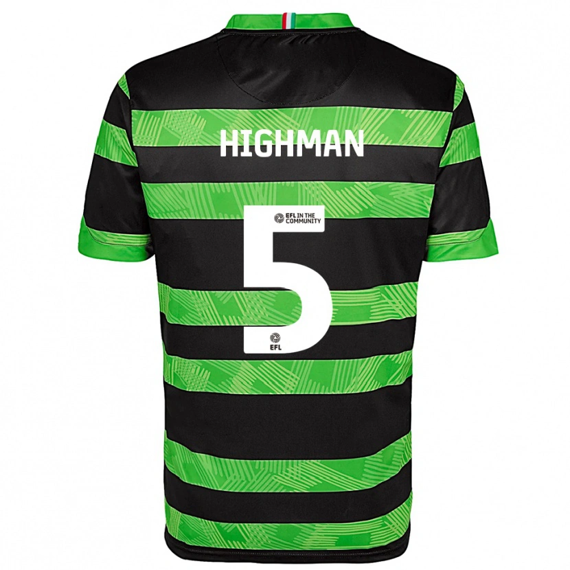Danxen Mujer Camiseta Kelly Highman #5 Negro Verde 2ª Equipación 2025/26 La Camisa