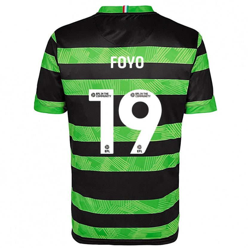 Danxen Mujer Camiseta Osman Foyo #19 Negro Verde 2ª Equipación 2025/26 La Camisa
