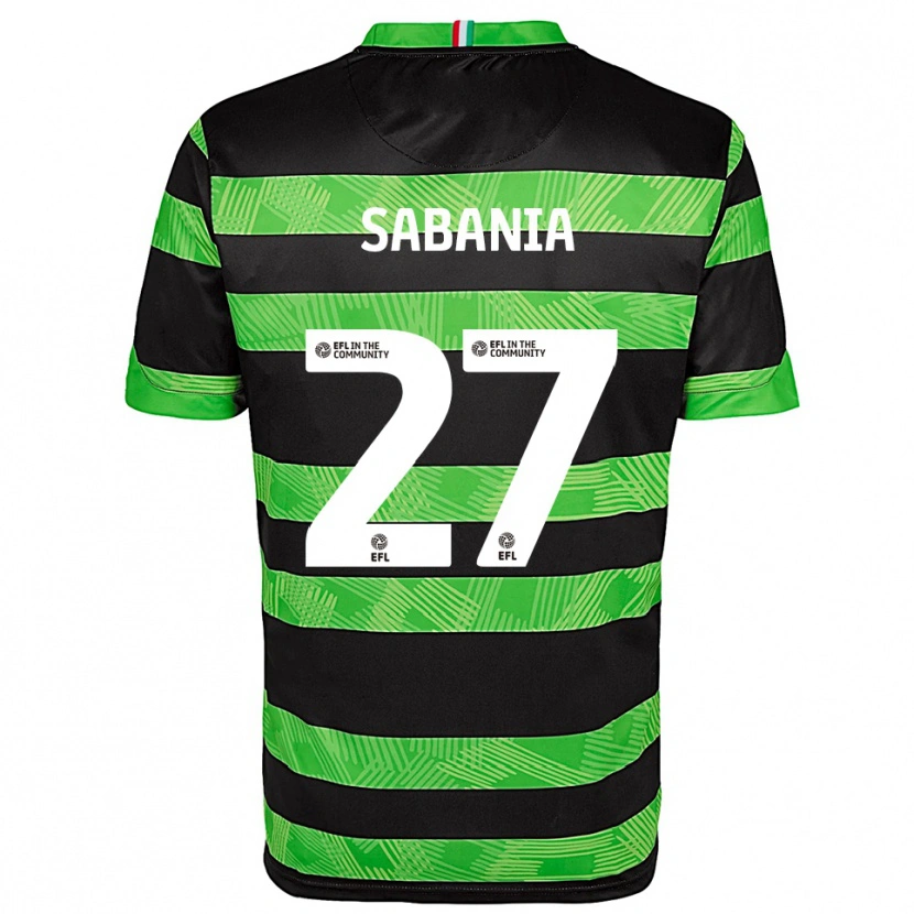 Danxen Mujer Camiseta Nadia Sabania #27 Negro Verde 2ª Equipación 2025/26 La Camisa
