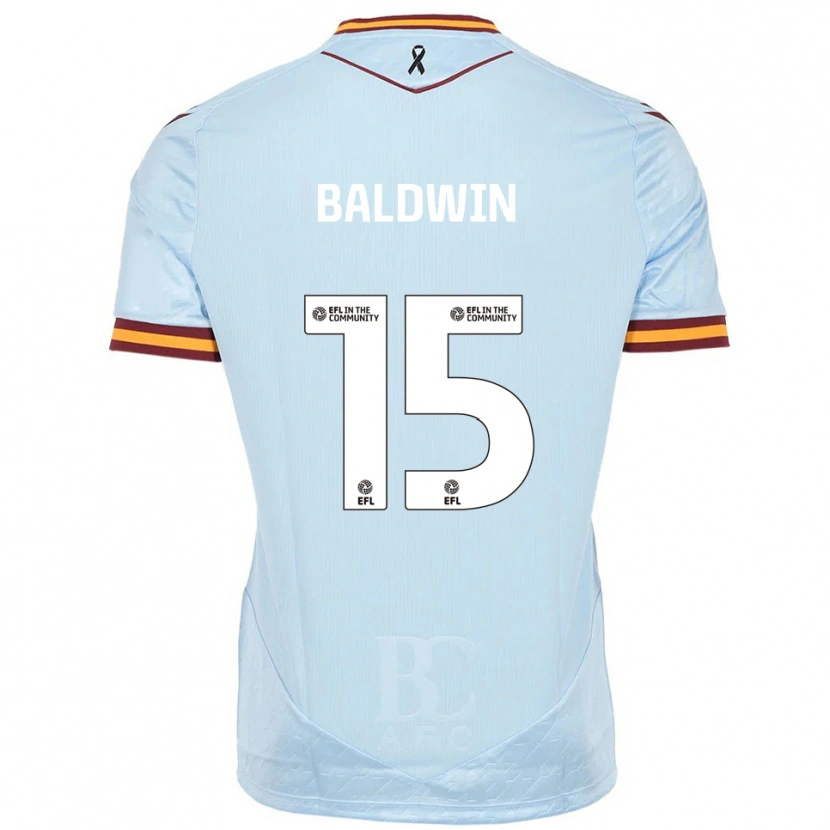 Danxen Mujer Camiseta Aden Baldwin #15 Celeste 2ª Equipación 2025/26 La Camisa