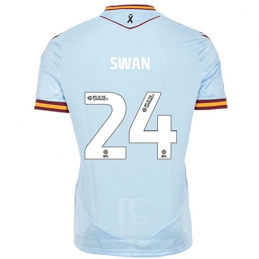 Danxen Mujer Camiseta Will Swan #24 Celeste 2ª Equipación 2025/26 La Camisa