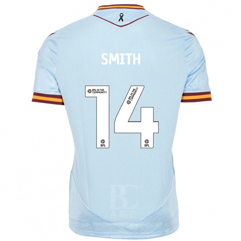 Danxen Mujer Camiseta Tyler Smith #14 Celeste 2ª Equipación 2025/26 La Camisa