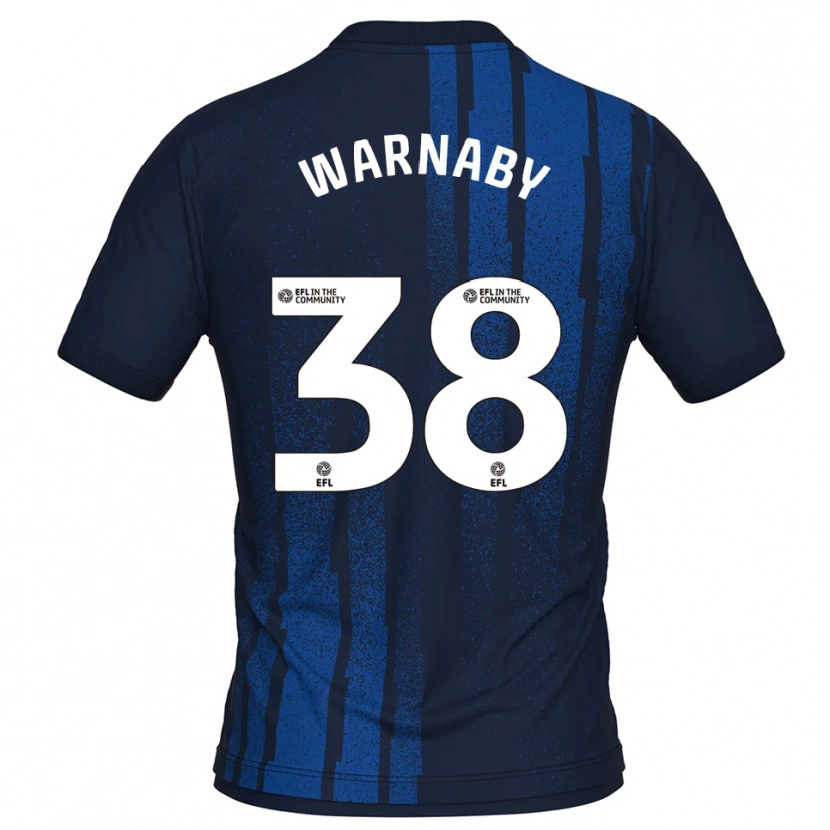 Danxen Mujer Camiseta Lewis Warnaby #38 Azul Marino Blanco 2ª Equipación 2025/26 La Camisa