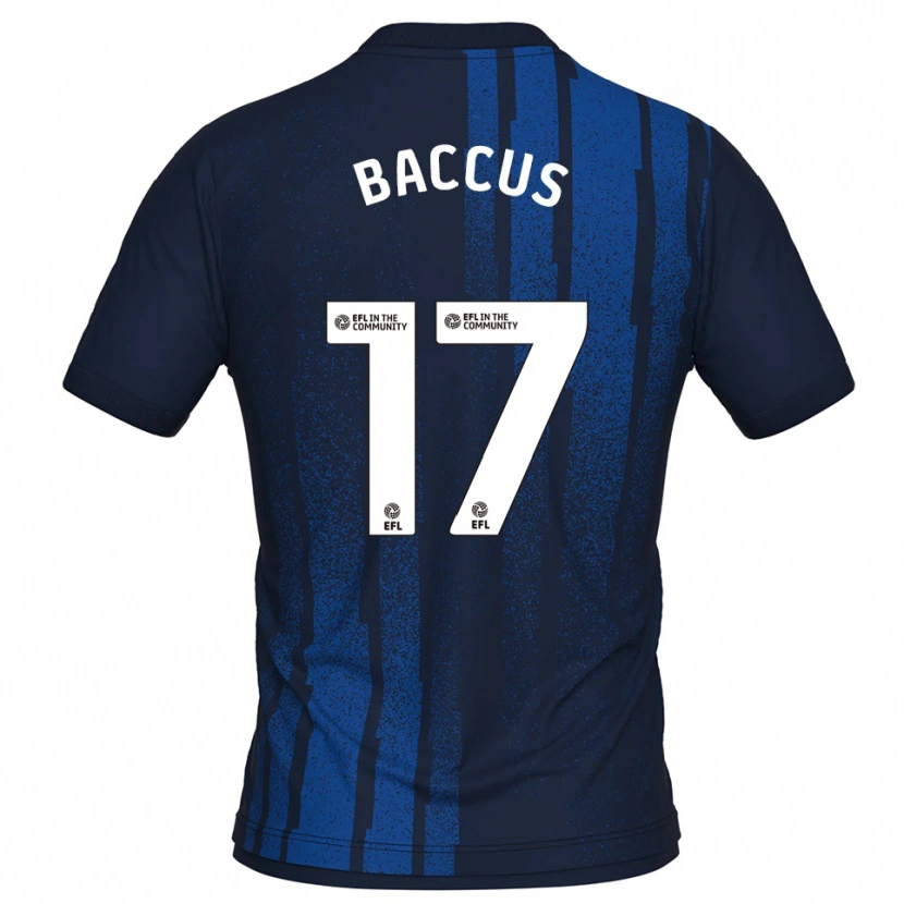 Danxen Mujer Camiseta Keanu Baccus #17 Azul Marino Blanco 2ª Equipación 2025/26 La Camisa