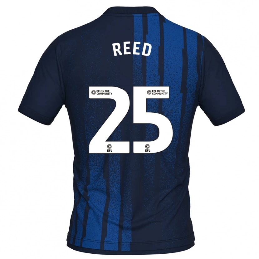 Danxen Mujer Camiseta Louis Reed #25 Azul Marino Blanco 2ª Equipación 2025/26 La Camisa